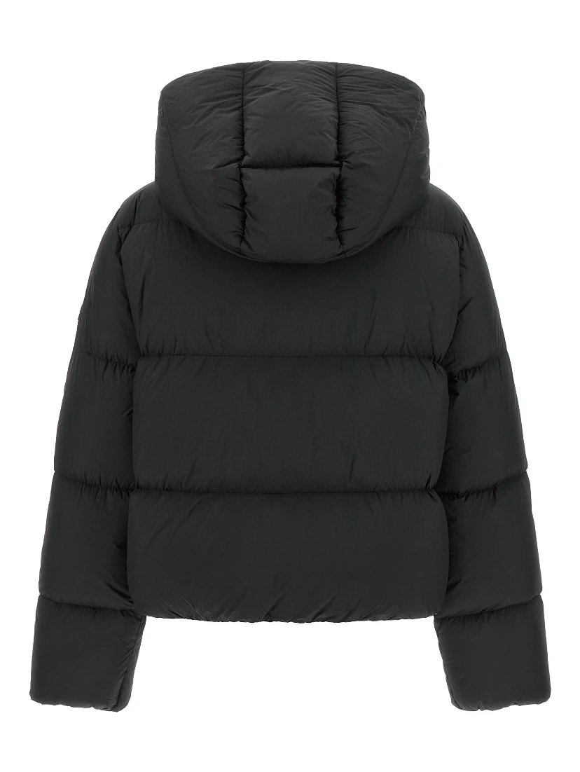 Black Polyamide Full-Length Jacket