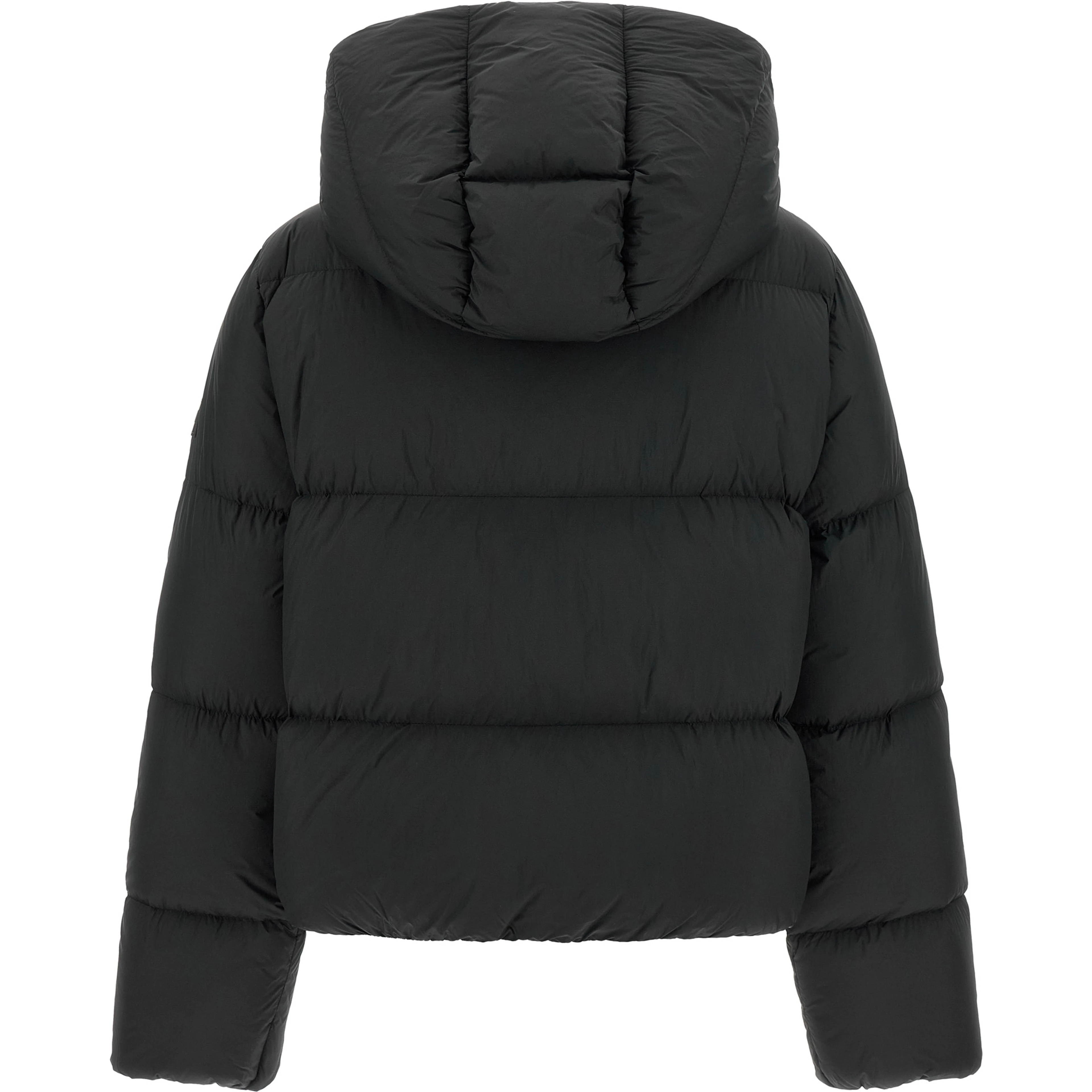 Black Polyamide Full-Length Jacket