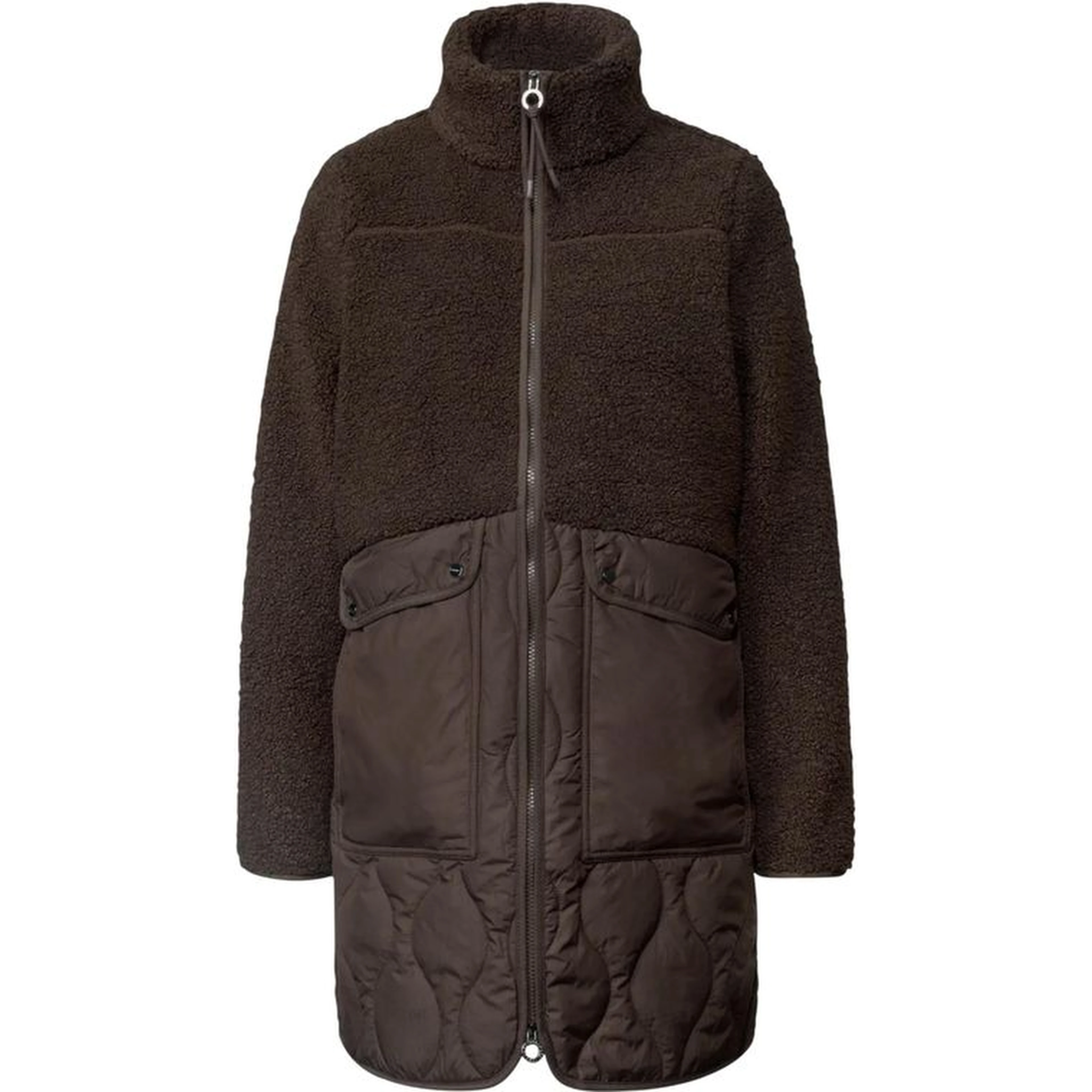 Brown Polyester Coat