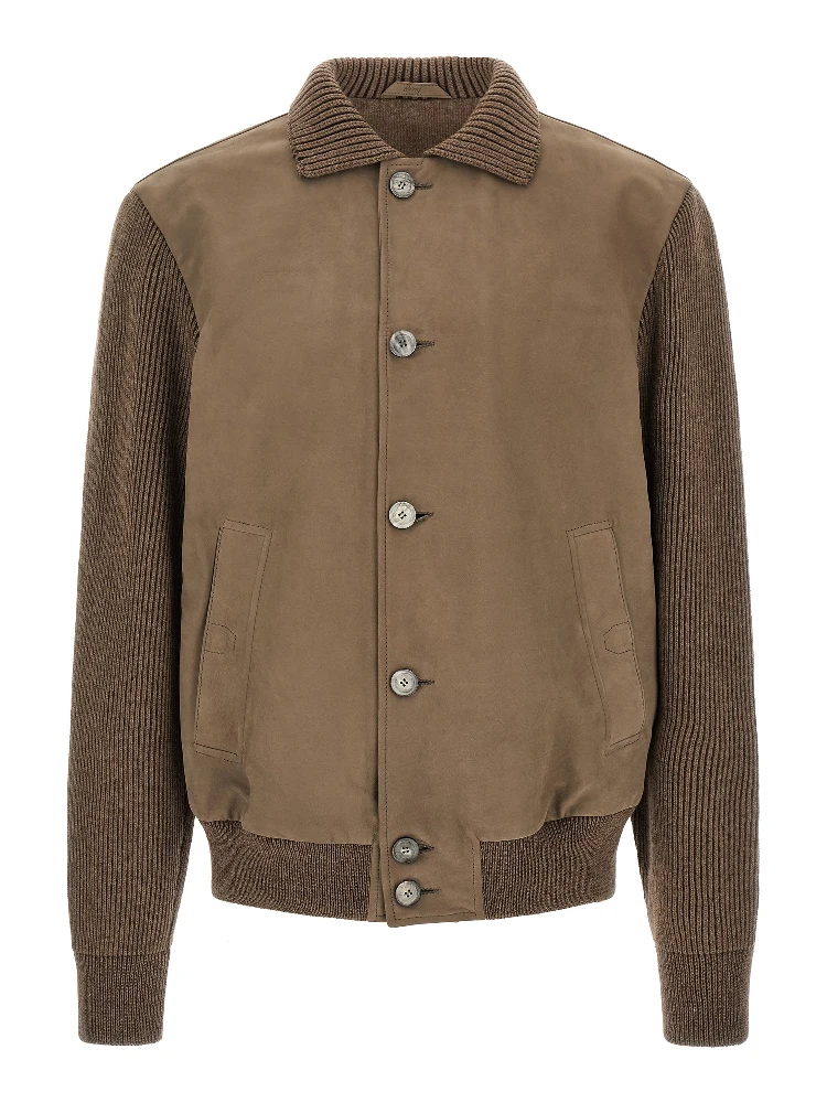 Brown Calfskin Leather Jacket