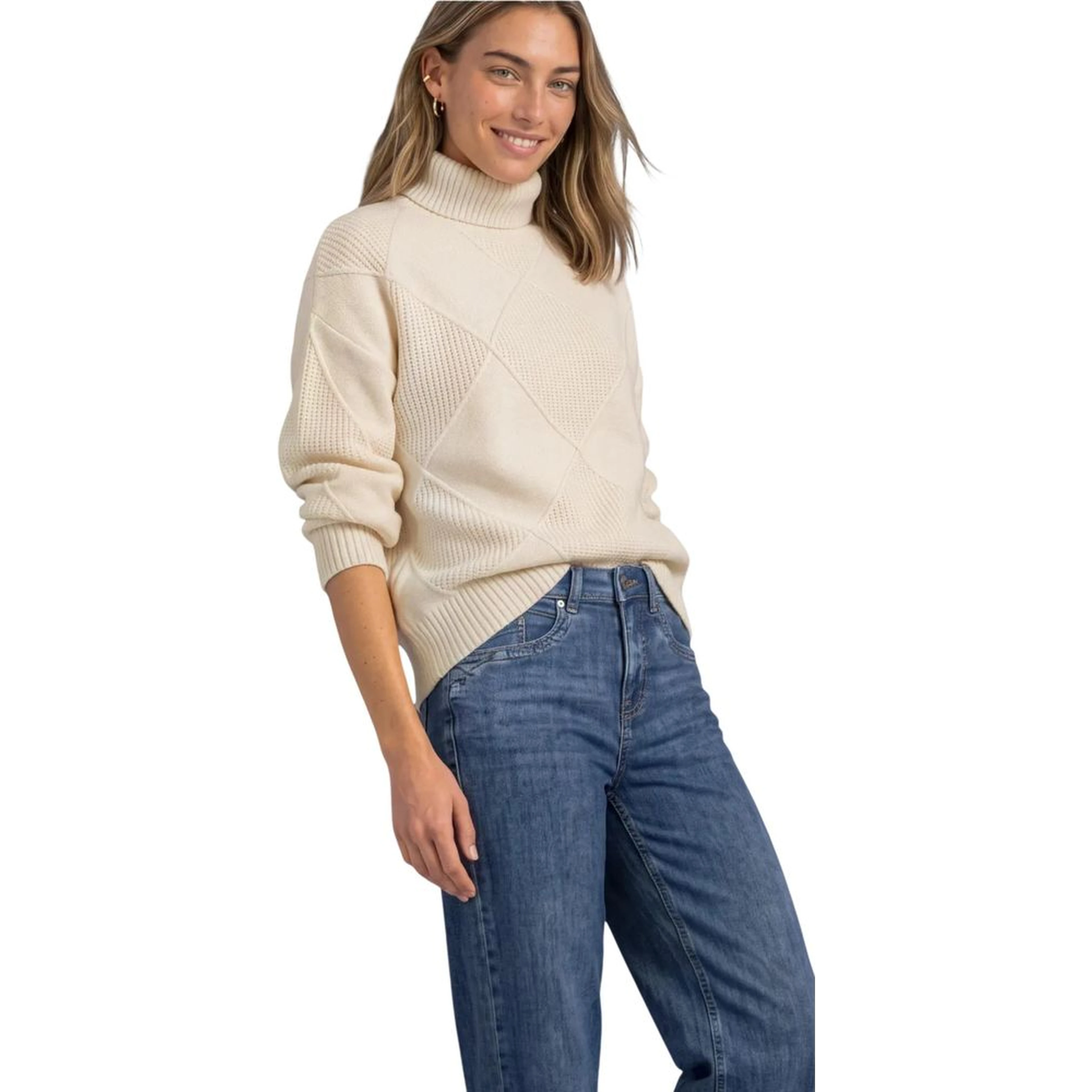 Cream Viscose Turtleneck