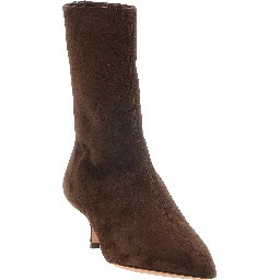 Brown Calfskin Ankle Boots