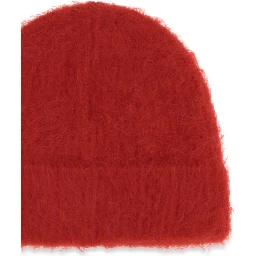 Red Alpaca Vicugna Pacos Beanie