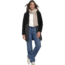 Black Polyester Coat