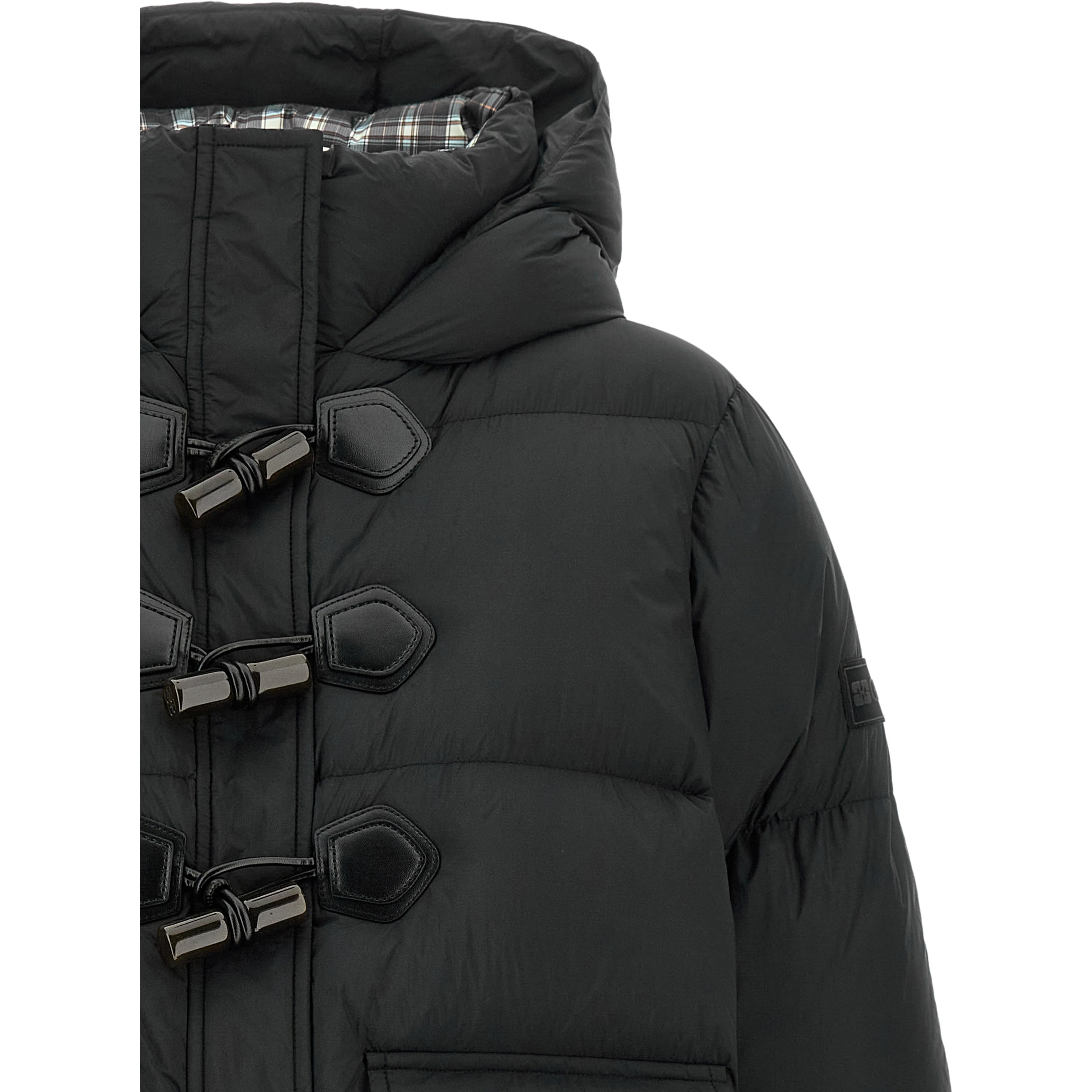 Black Polyamide Full-Length Jacket