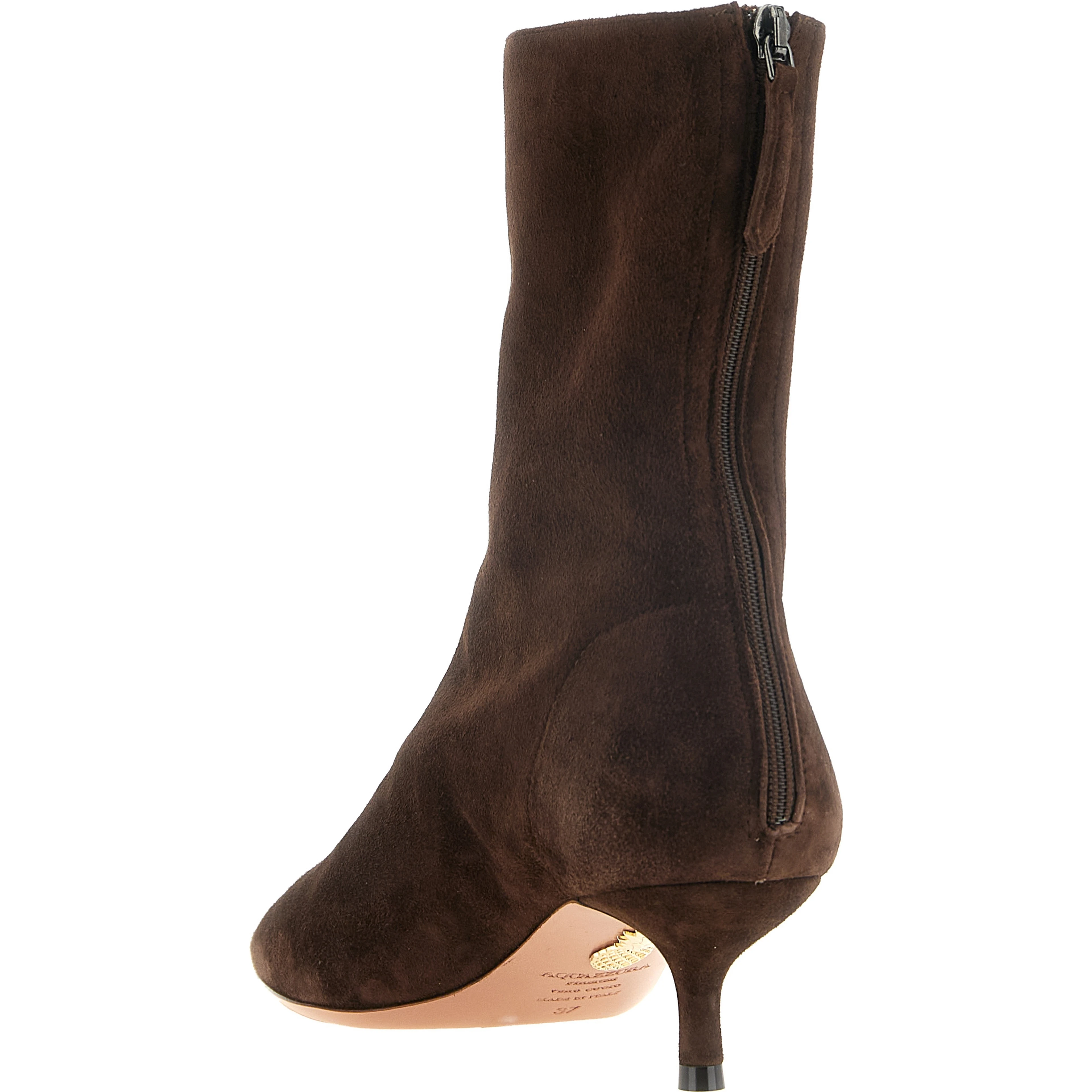 Brown Calfskin Ankle Boots