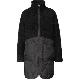 Black Polyester Coat