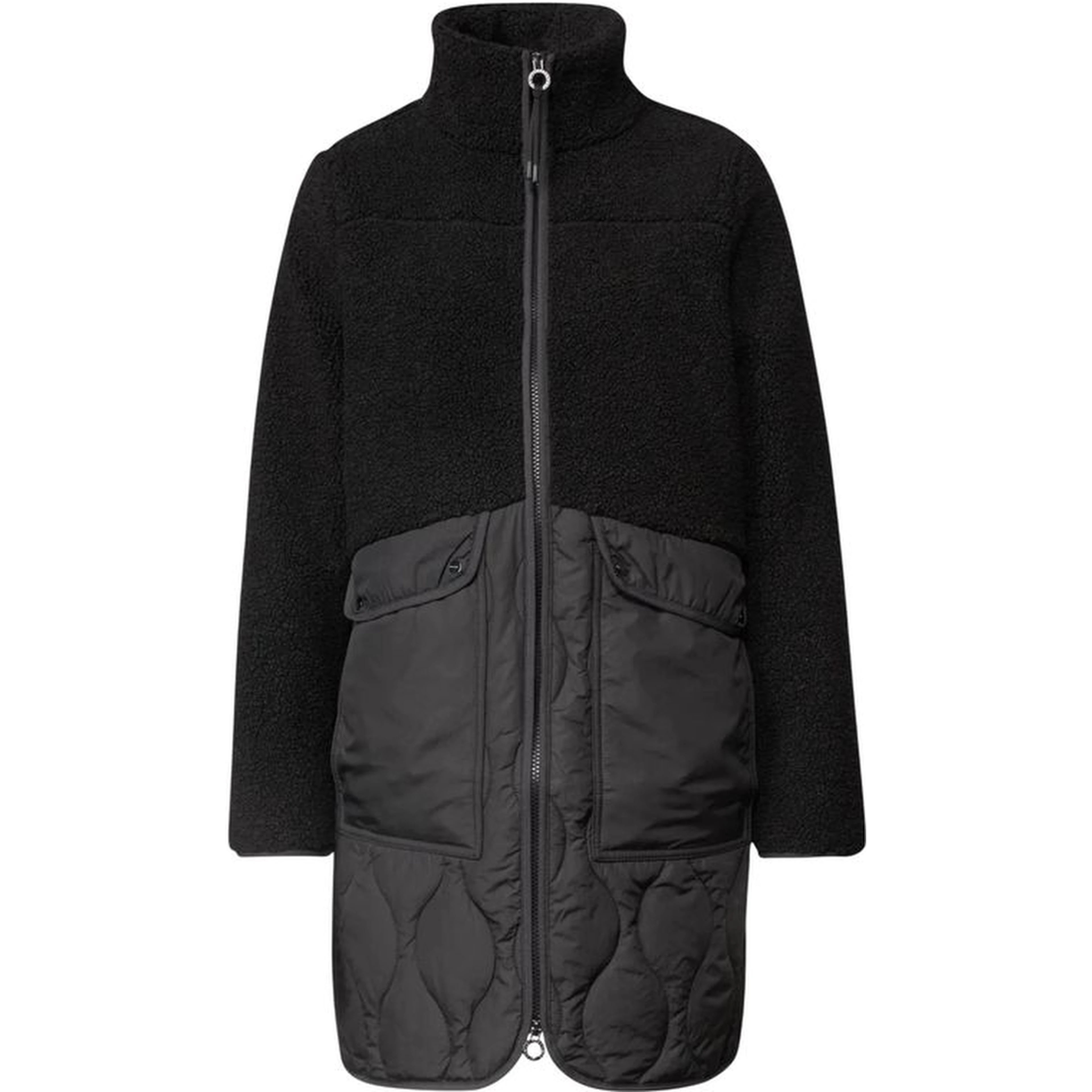 Black Polyester Coat