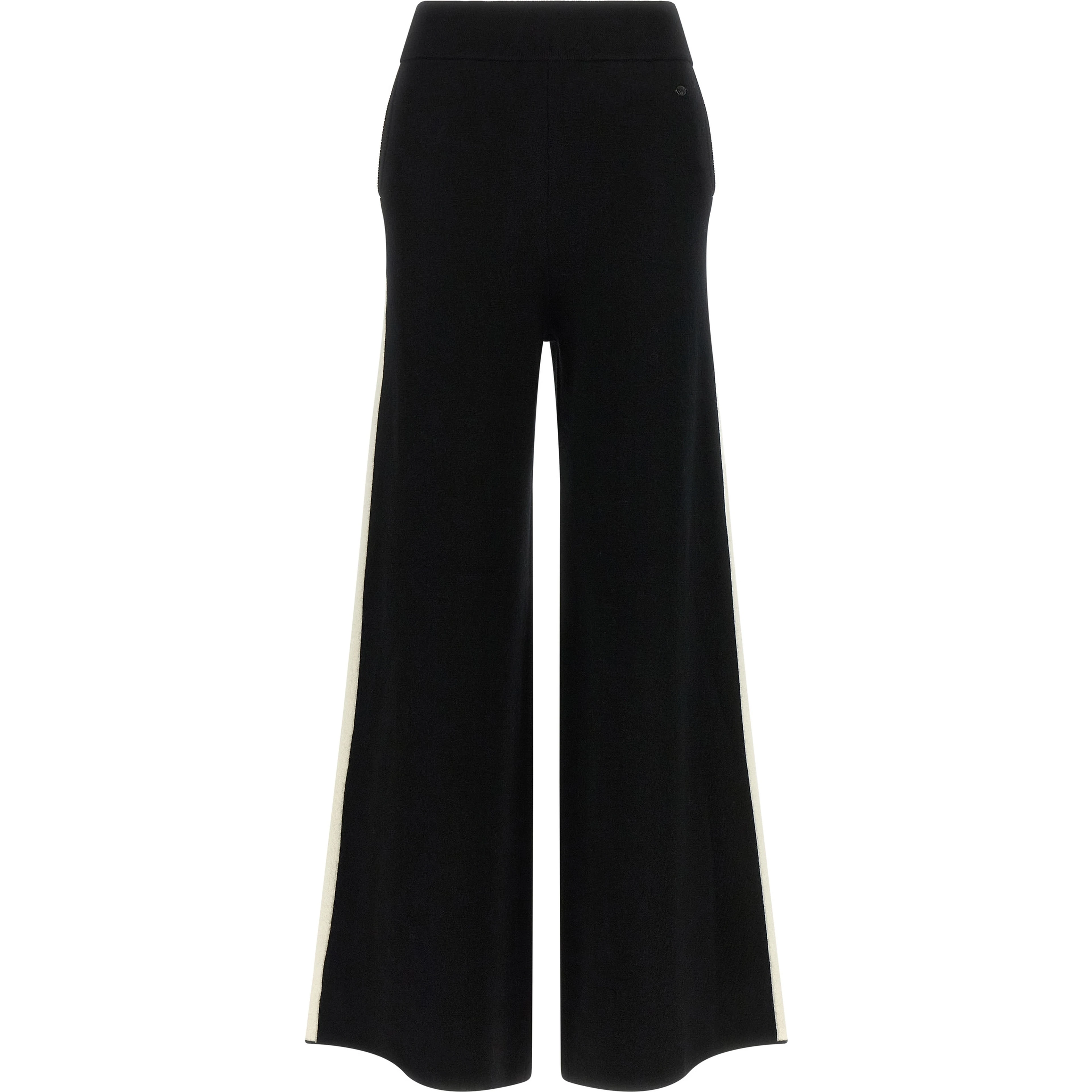 Black Merino Wool Casual Pants