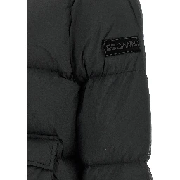 Black Polyamide Full-Length Jacket