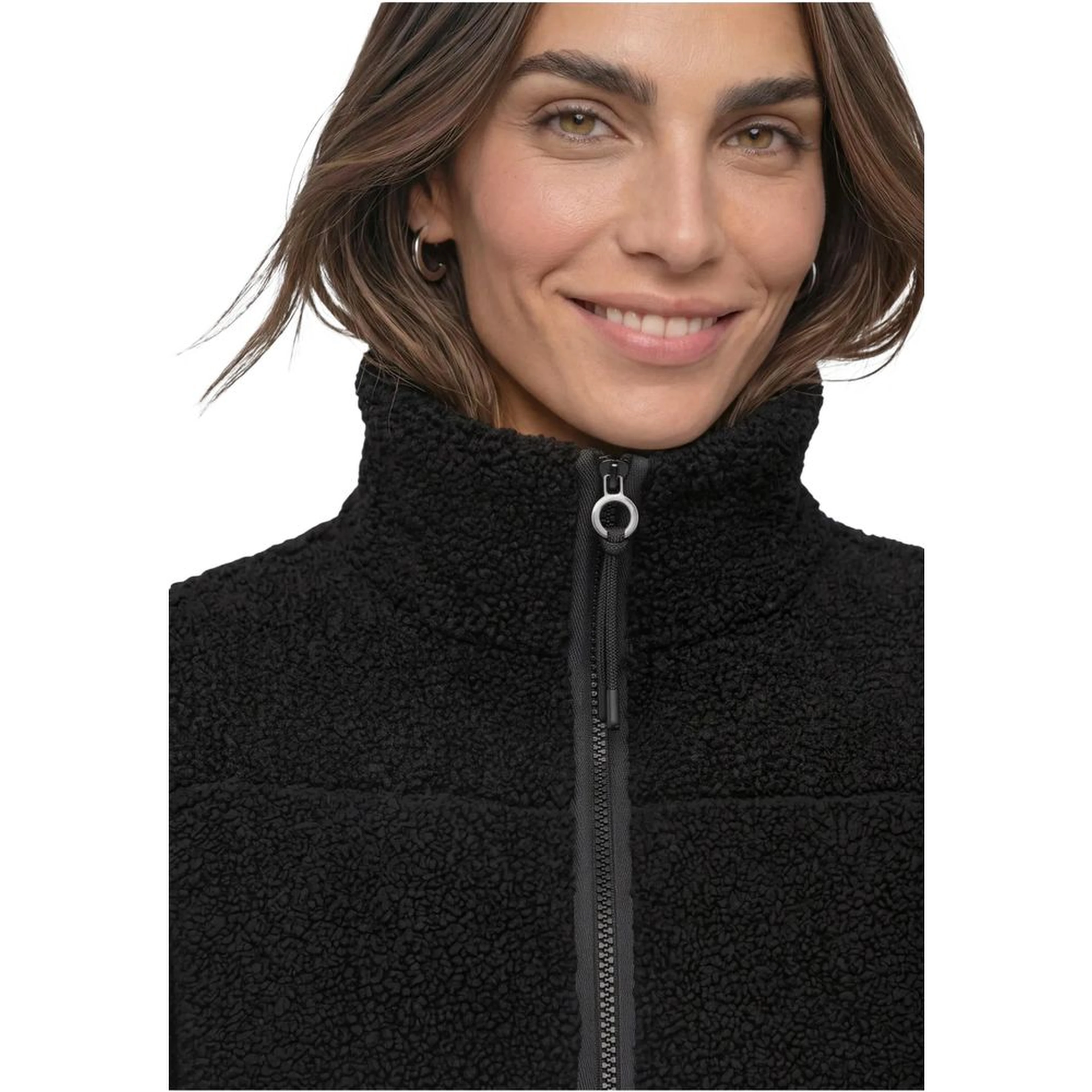 Black Polyester Coat