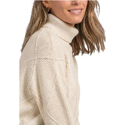 Cream Viscose Turtleneck