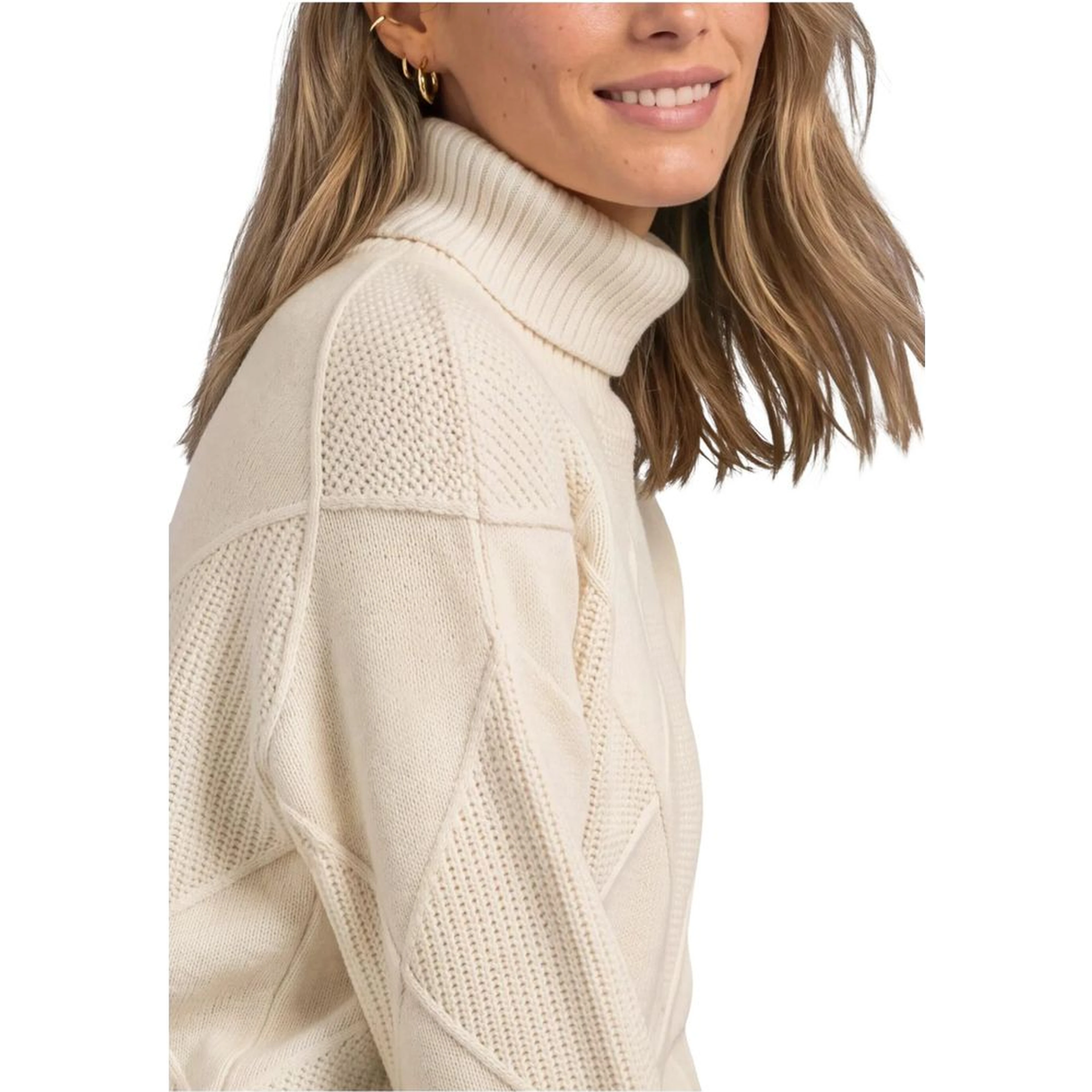 Cream Viscose Turtleneck