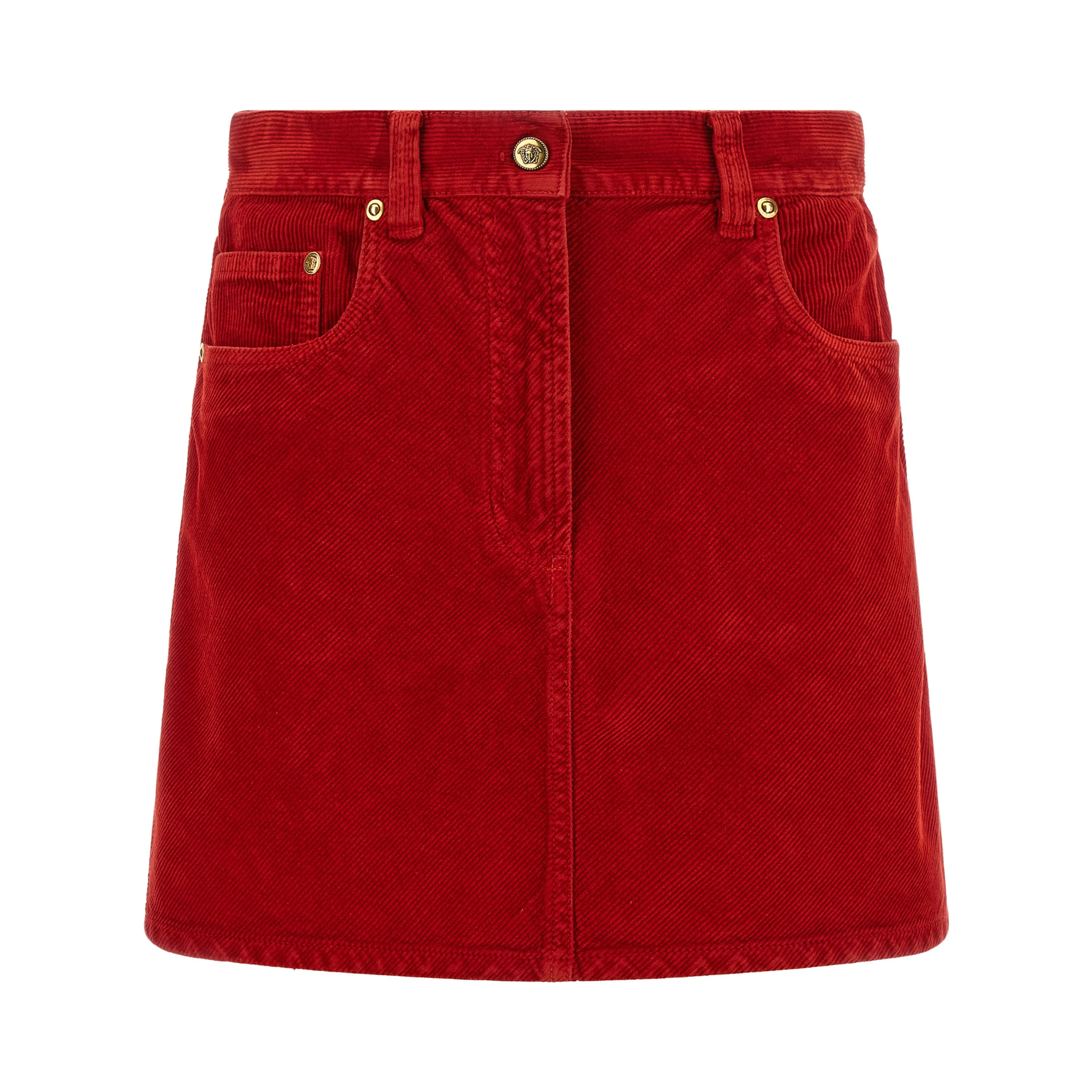 Red Cotton Long Skirt