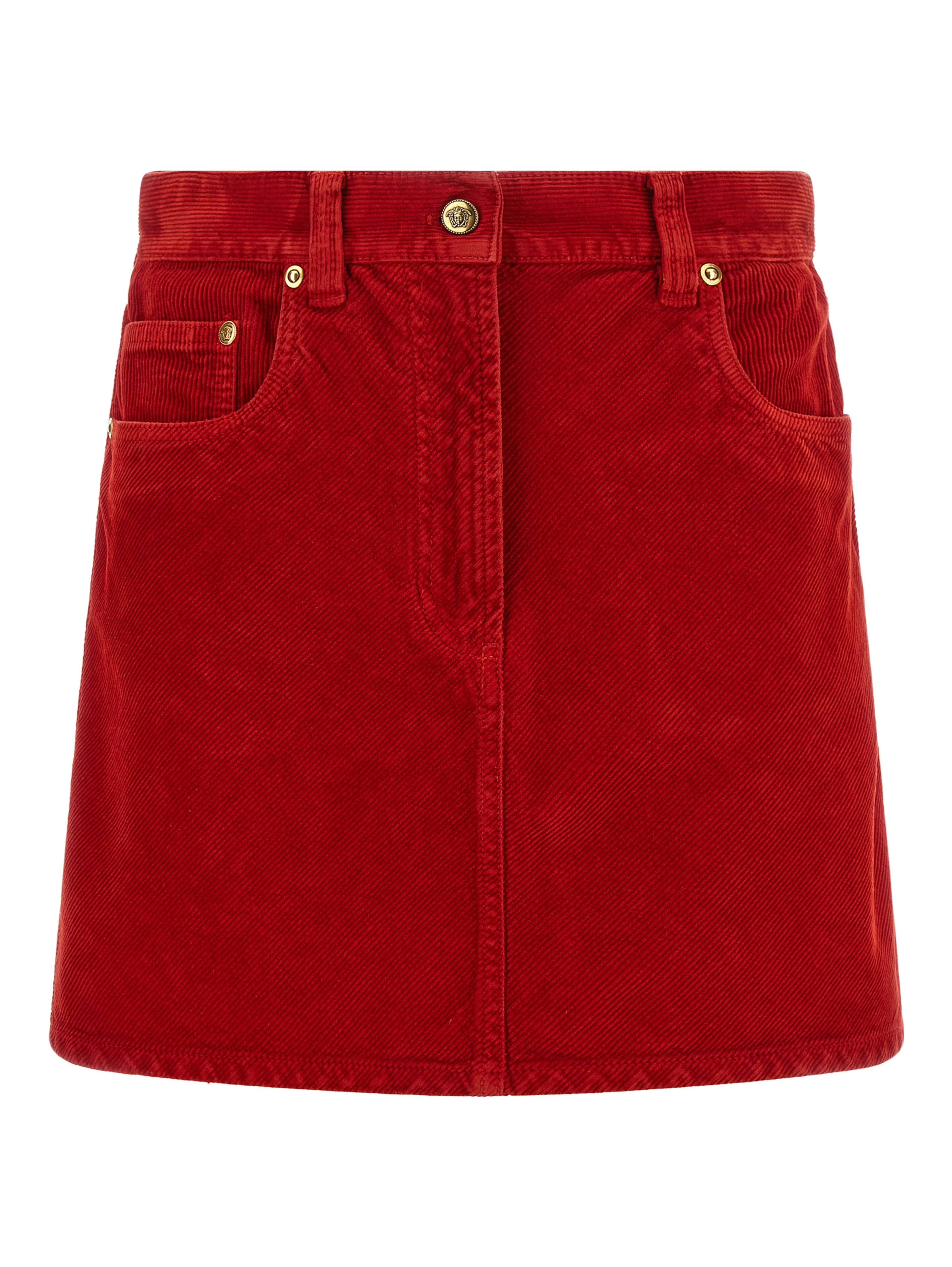 Red Cotton Long Skirt
