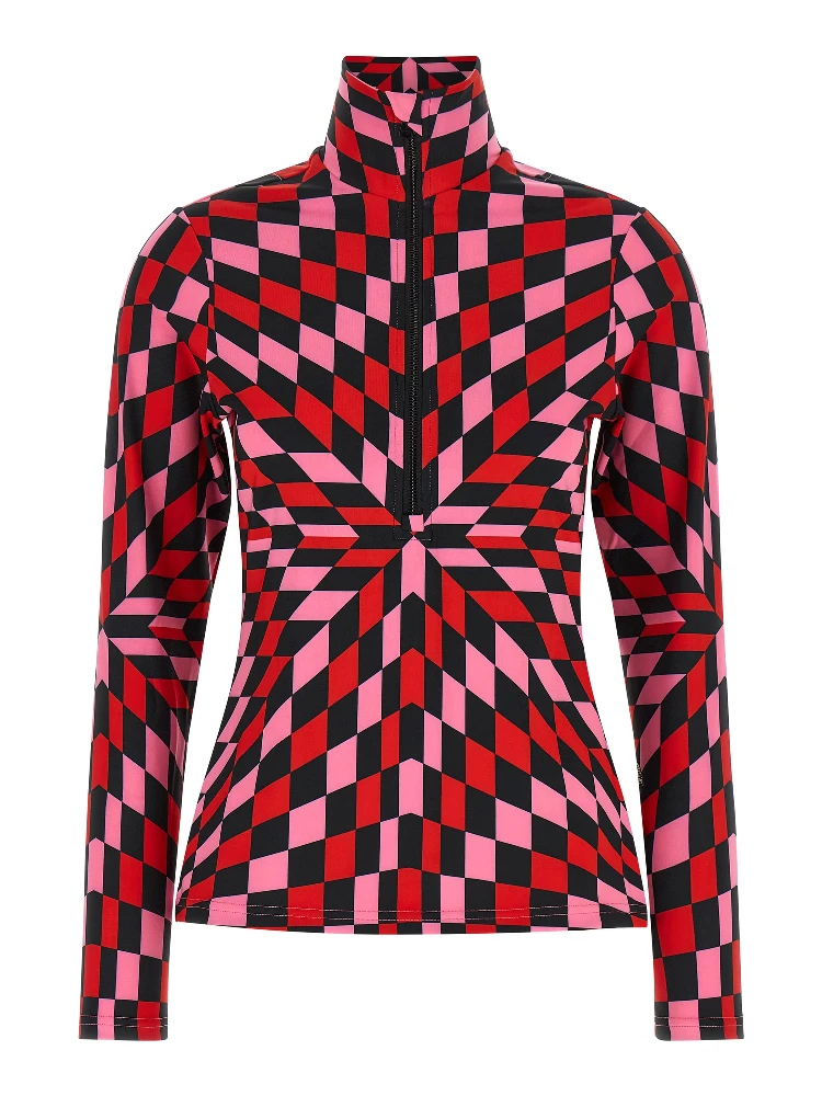 Red Polyester Cardigan