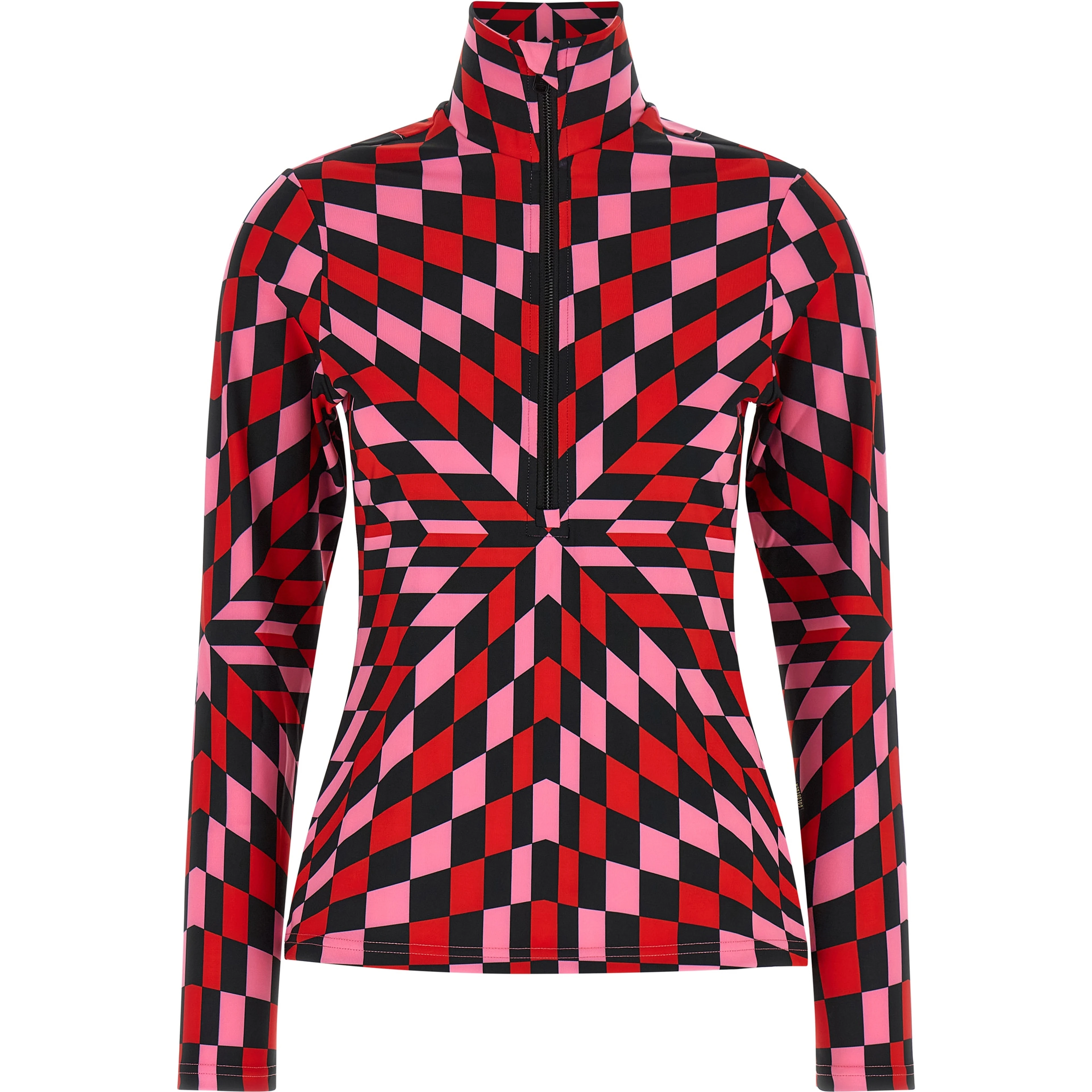 Red Polyester Cardigan