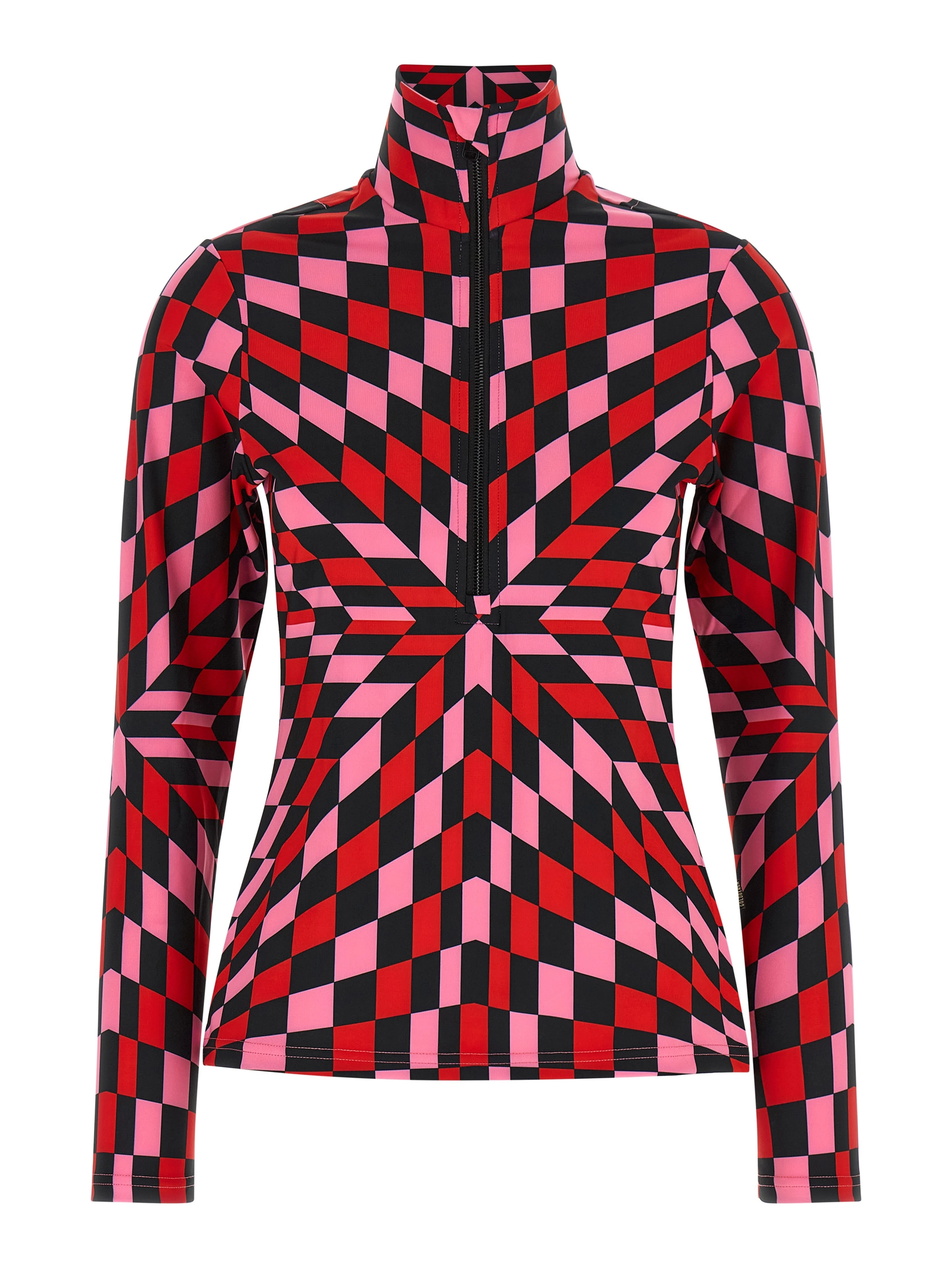 Red Polyester Cardigan