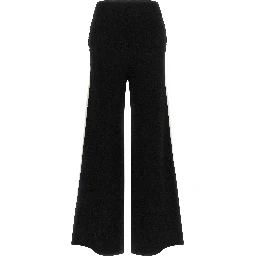 Black Merino Wool Casual Pants