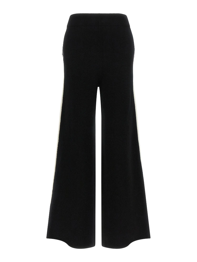 Black Merino Wool Casual Pants