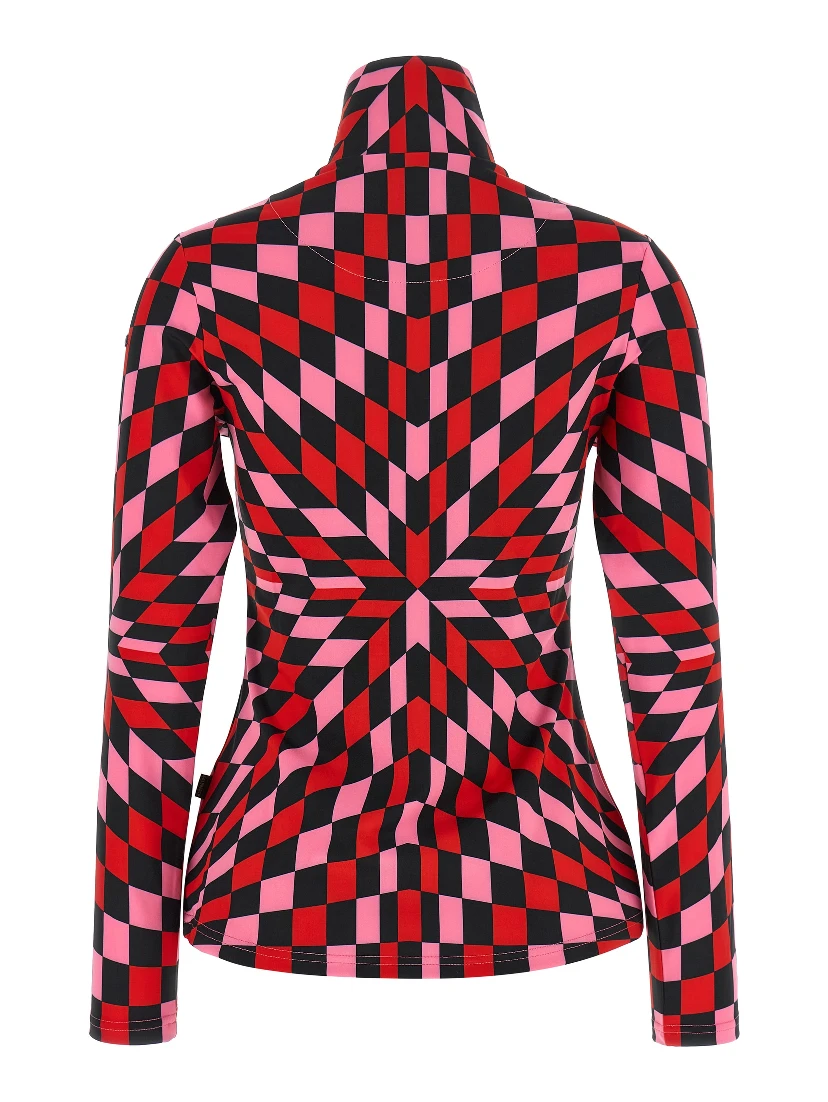Red Polyester Cardigan