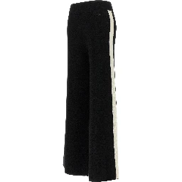 Black Merino Wool Casual Pants