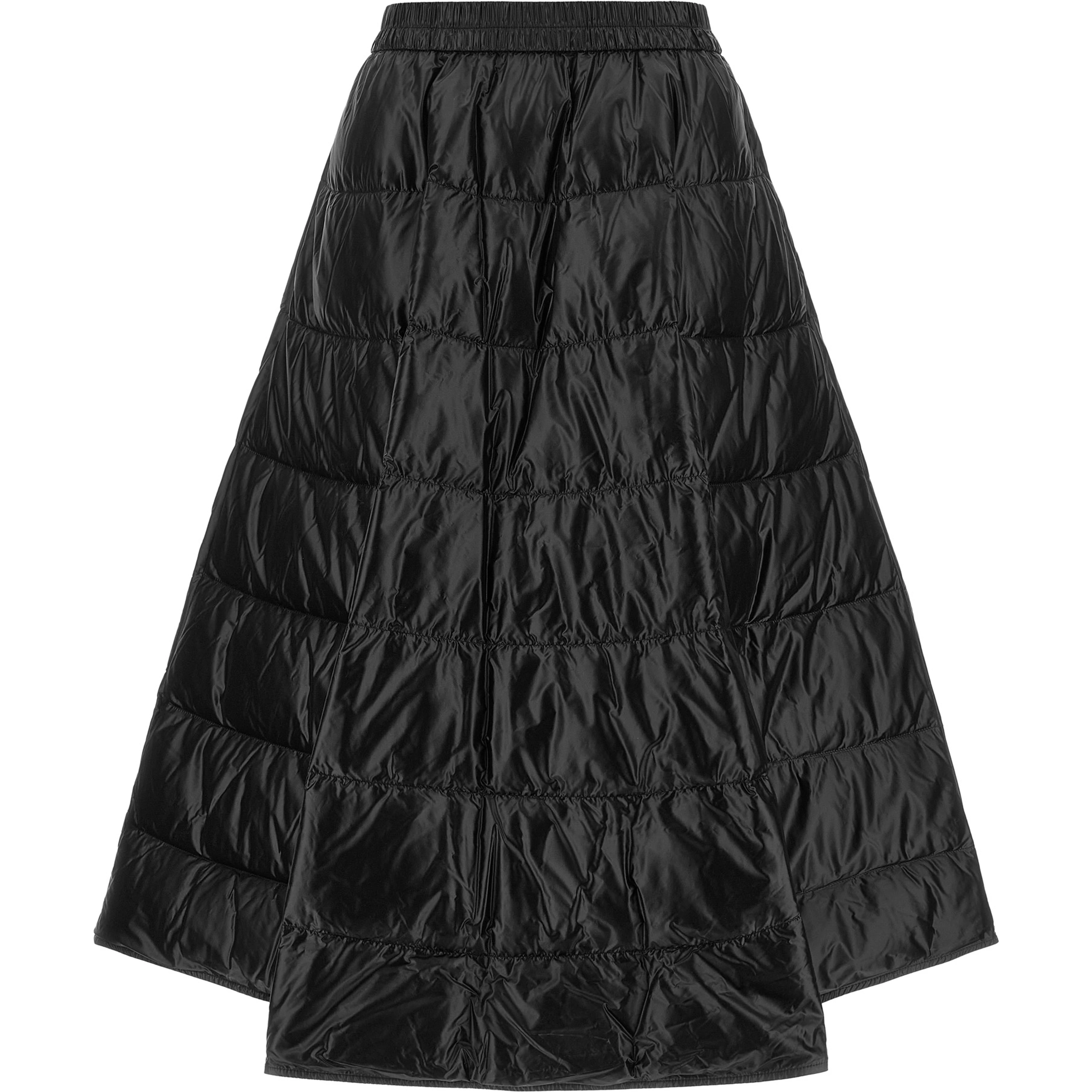 Black Polyamide Midi Skirt
