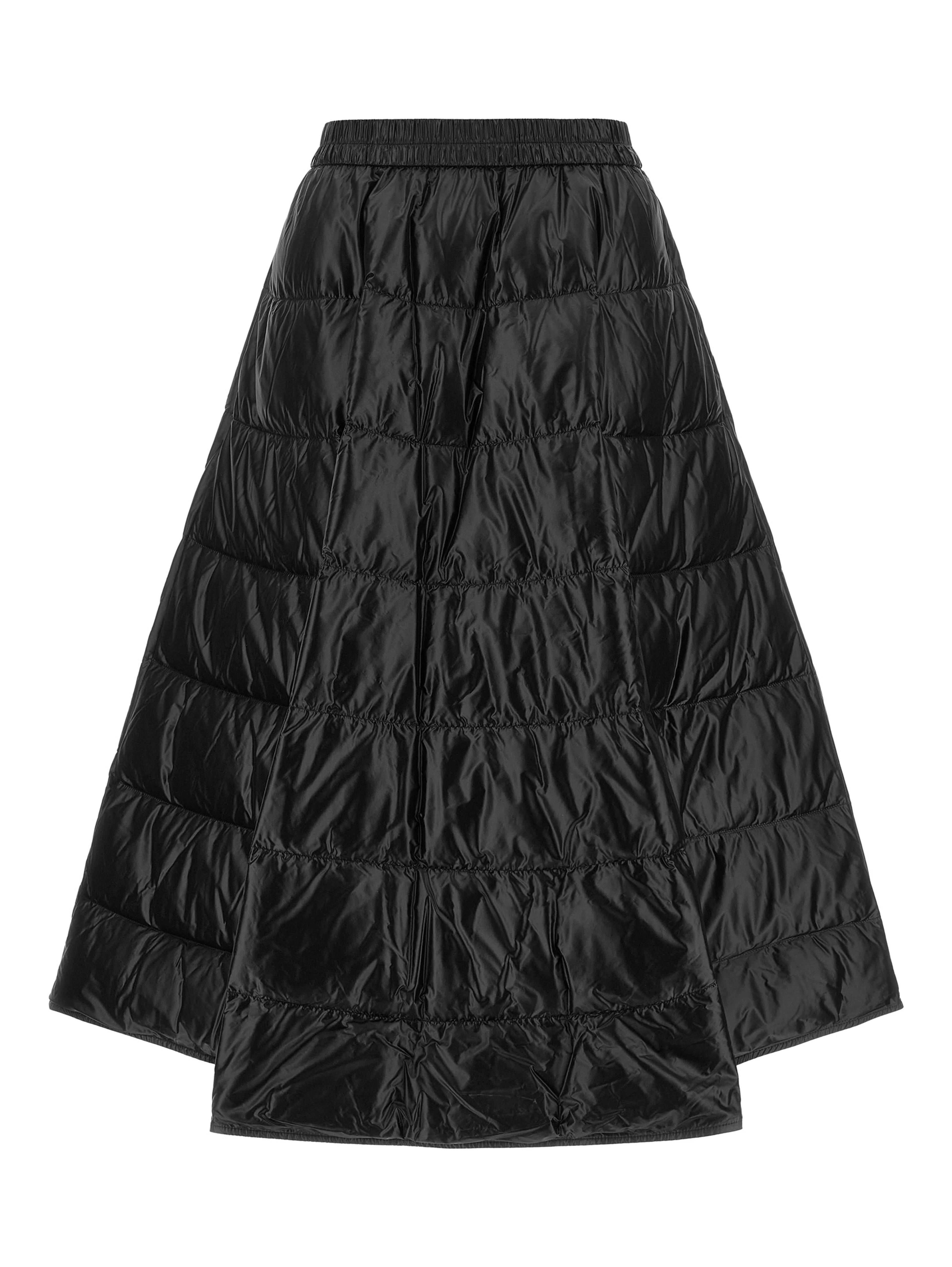 Black Polyamide Midi Skirt