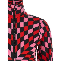 Red Polyester Cardigan