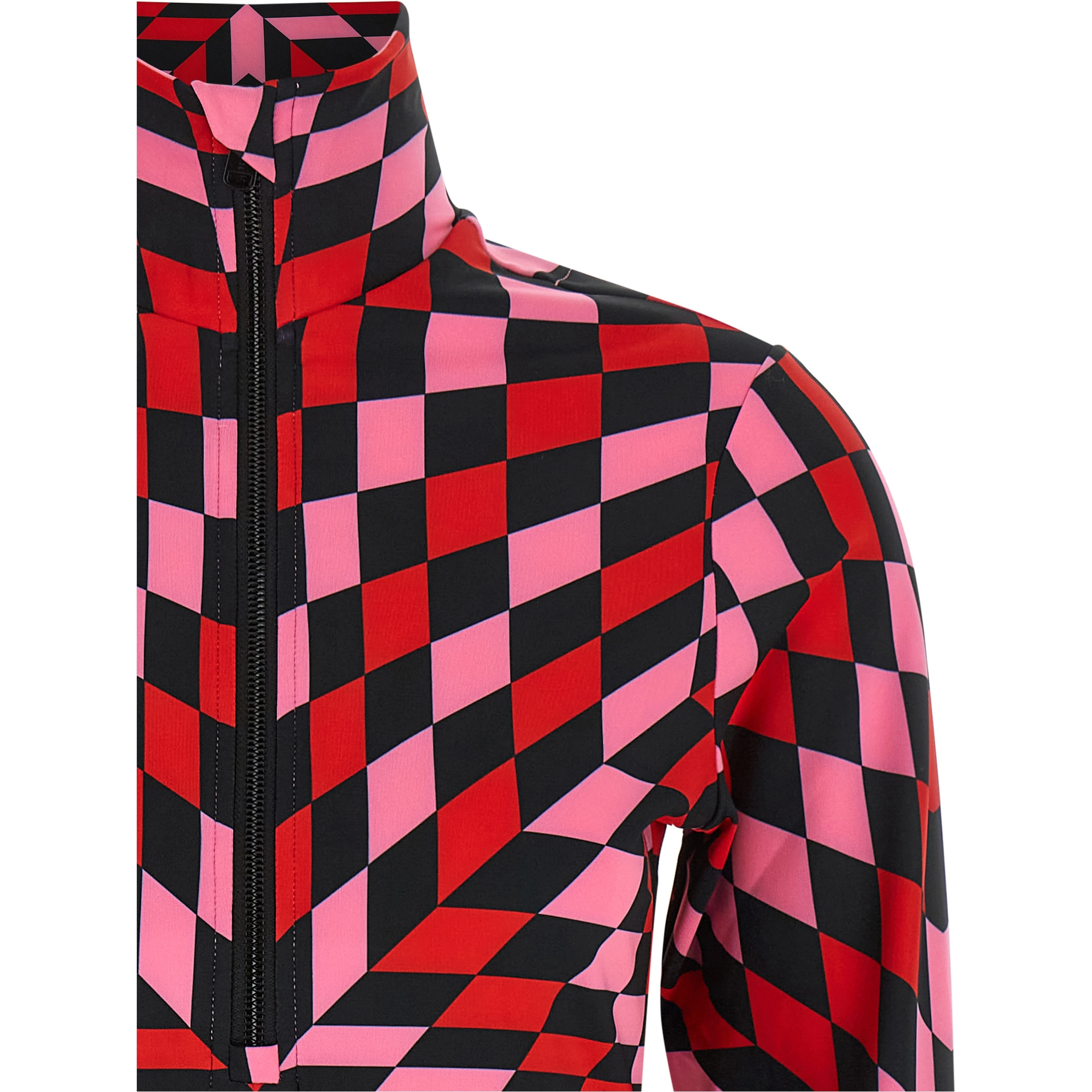 Red Polyester Cardigan