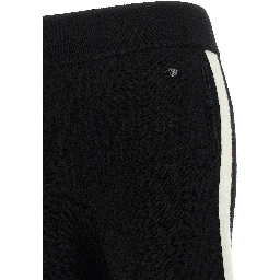 Black Merino Wool Casual Pants