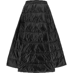 Black Polyamide Midi Skirt