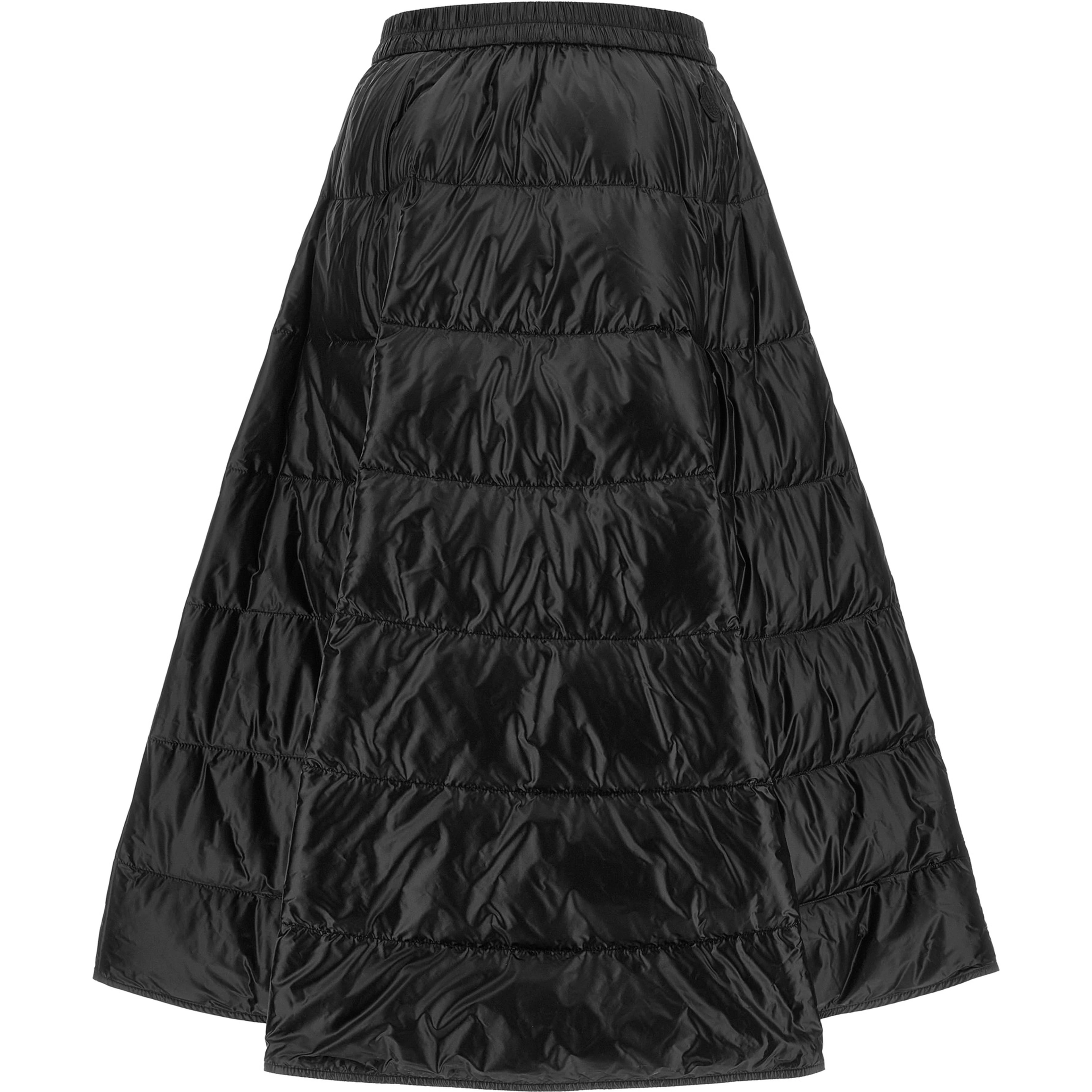 Black Polyamide Midi Skirt