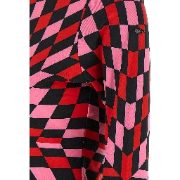 Red Polyester Cardigan