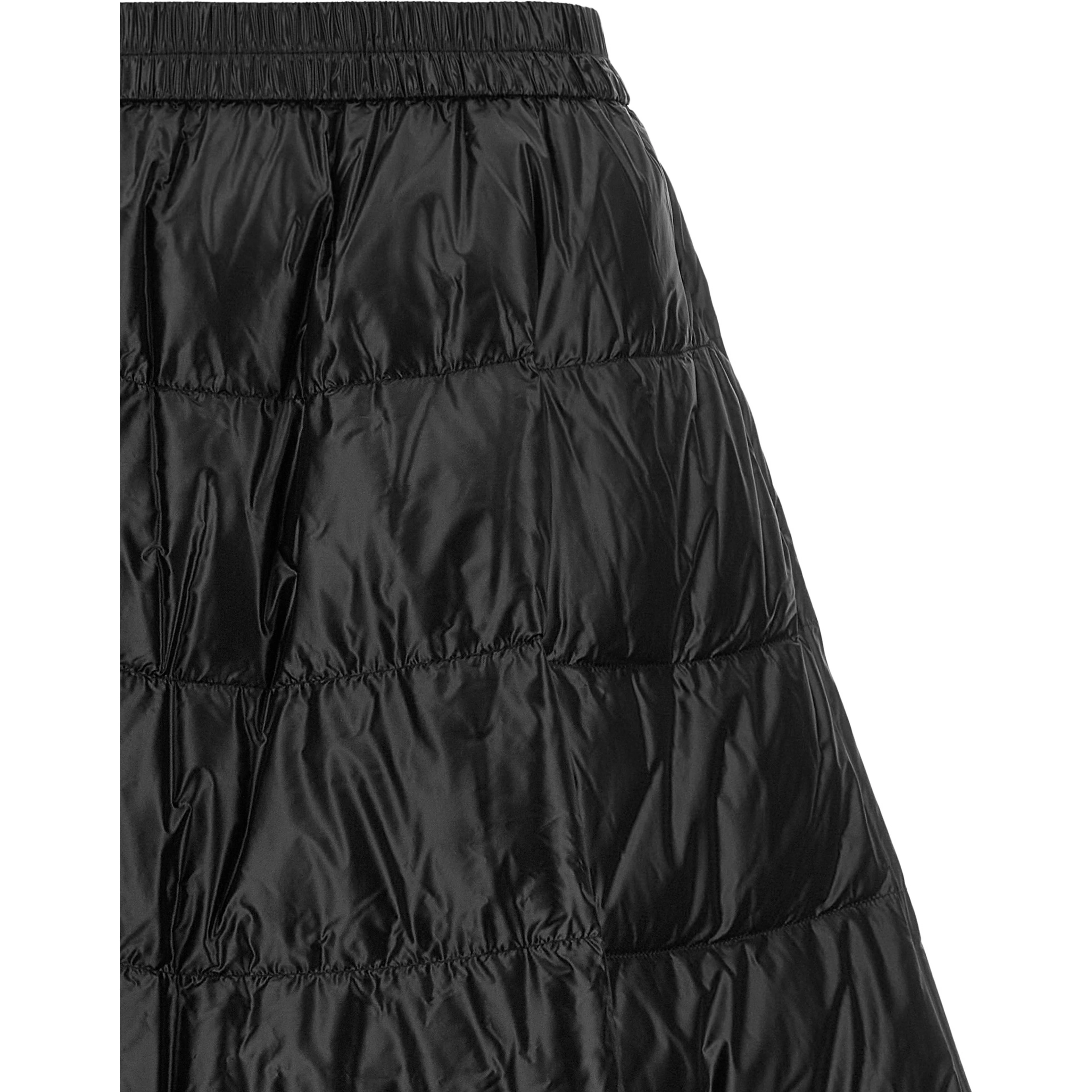 Black Polyamide Midi Skirt