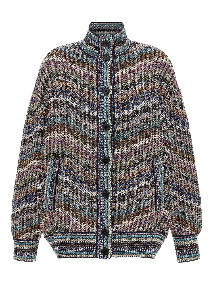 Multicolor Polyamide Cardigan