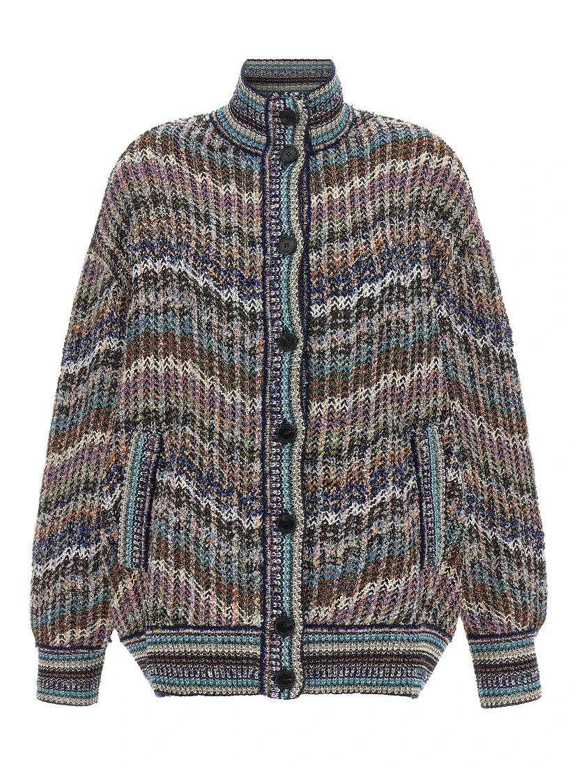Multicolor Polyamide Cardigan