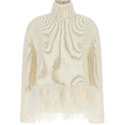 White Virgin Wool Cardigan