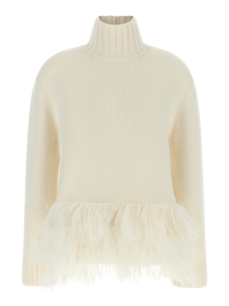 White Virgin Wool Cardigan