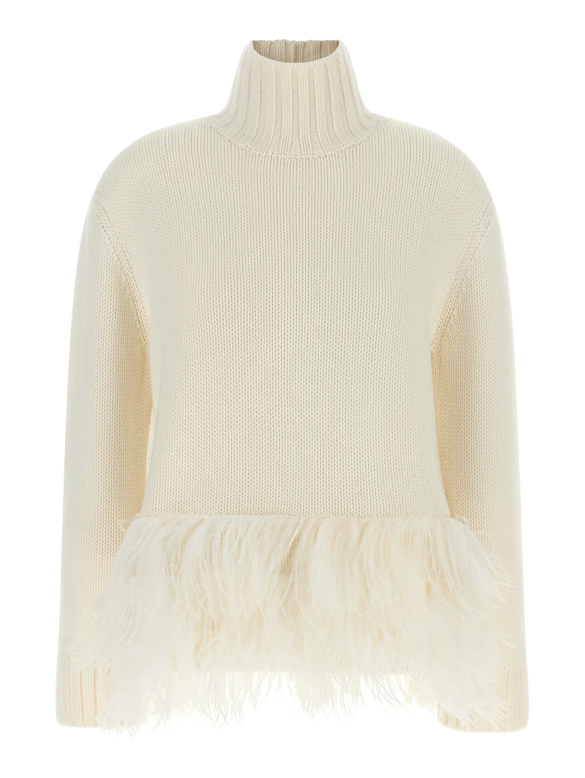 White Virgin Wool Cardigan