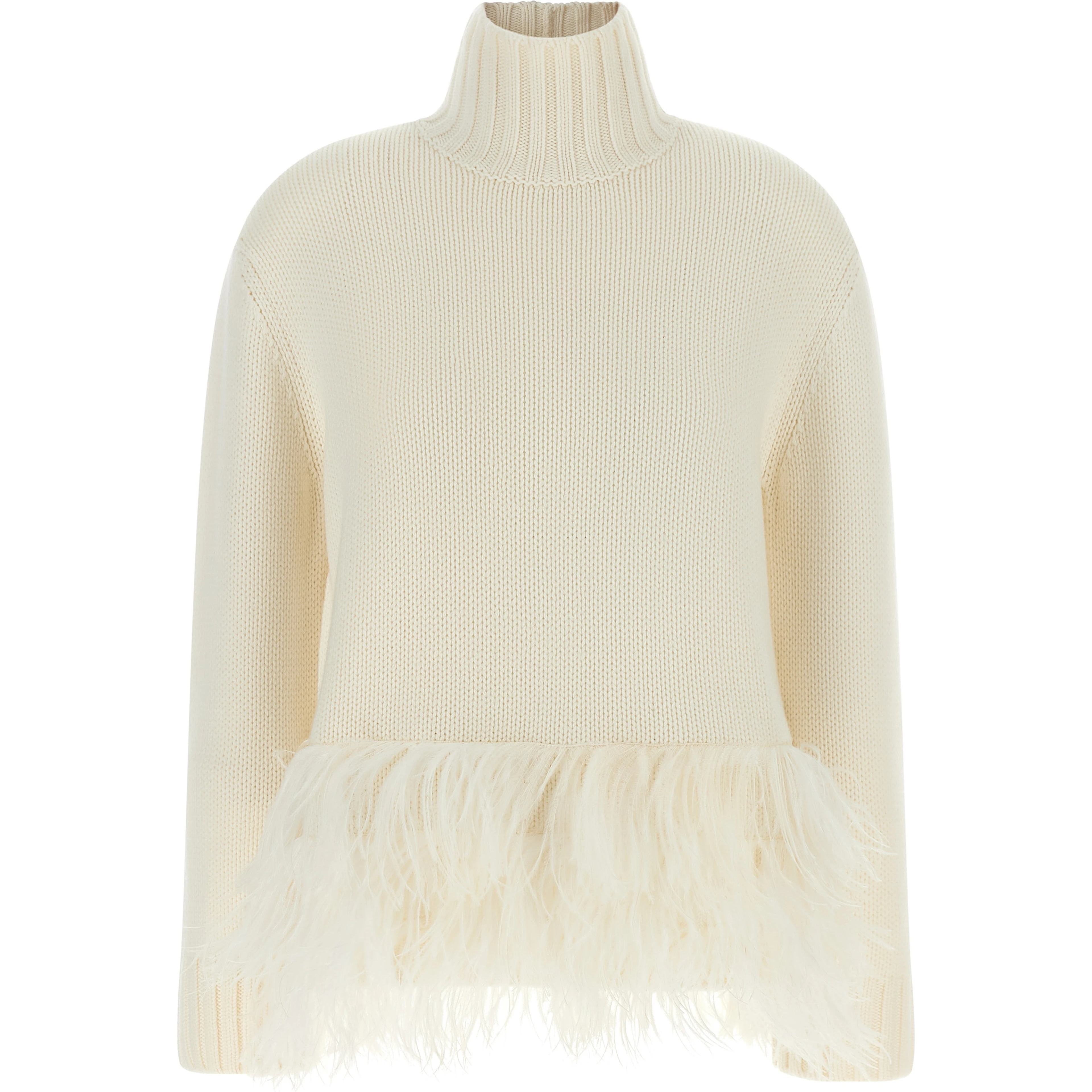 White Virgin Wool Cardigan