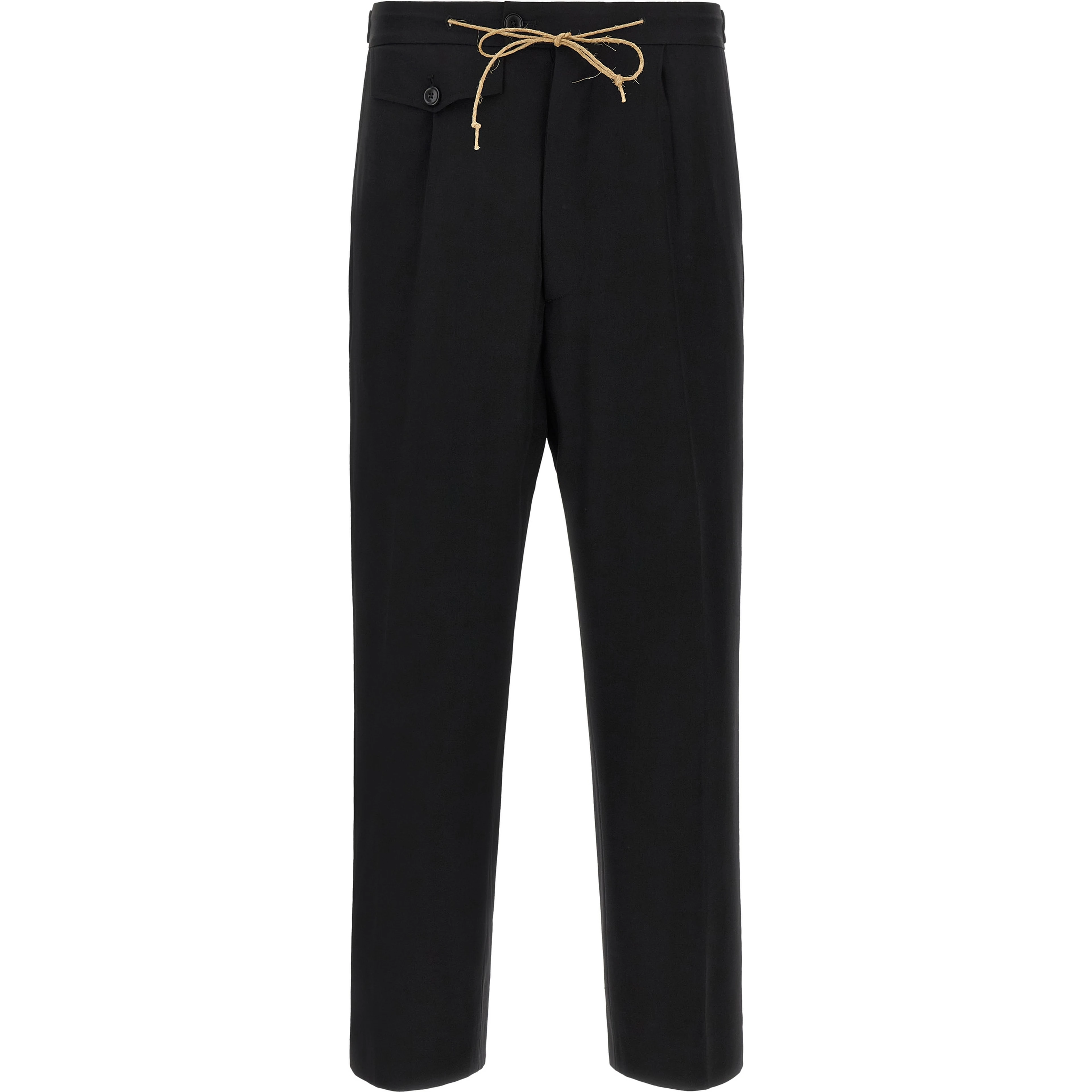 Black Virgin Wool Dress Pants