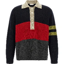 Multicolor Merino Wool Polo Shirt