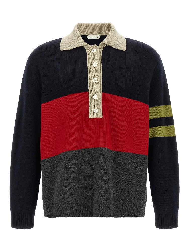 Multicolor Merino Wool Polo Shirt