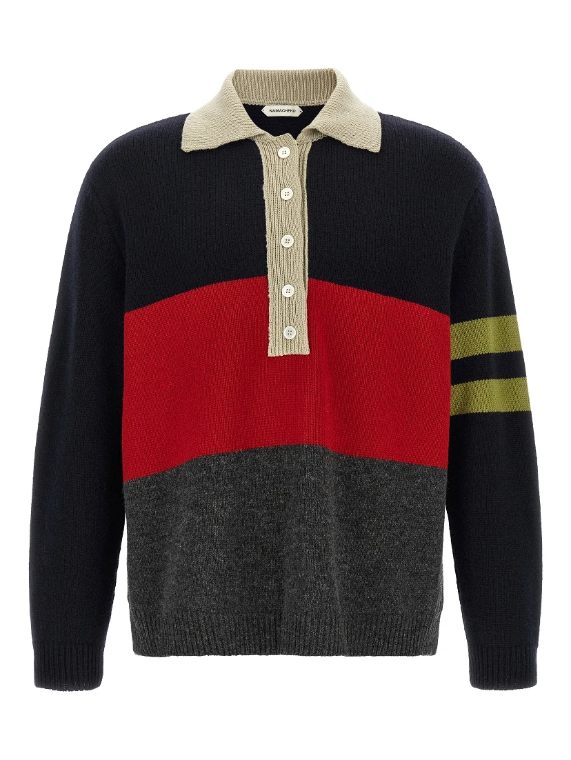 Multicolor Merino Wool Polo Shirt