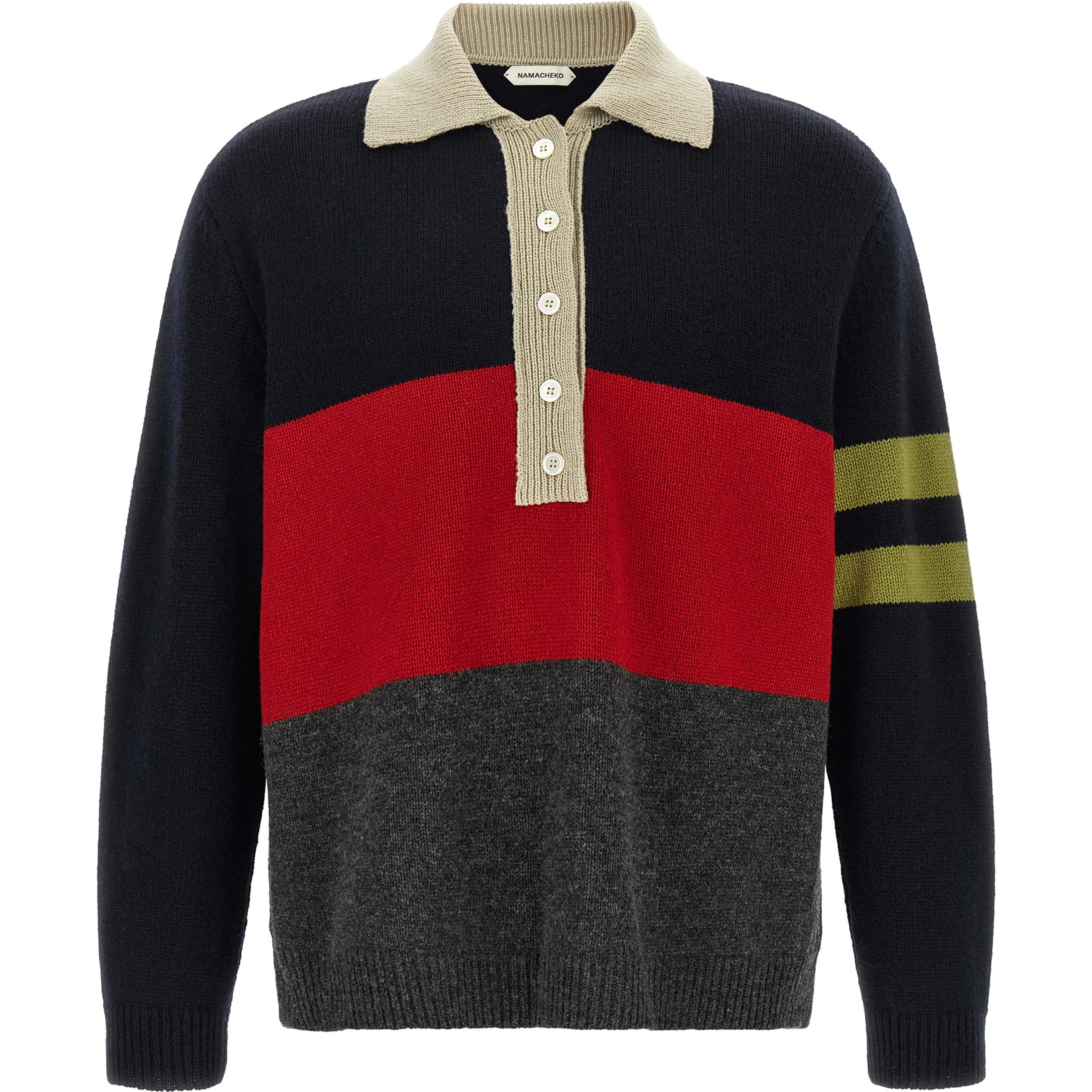 Multicolor Merino Wool Polo Shirt