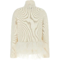 White Virgin Wool Cardigan