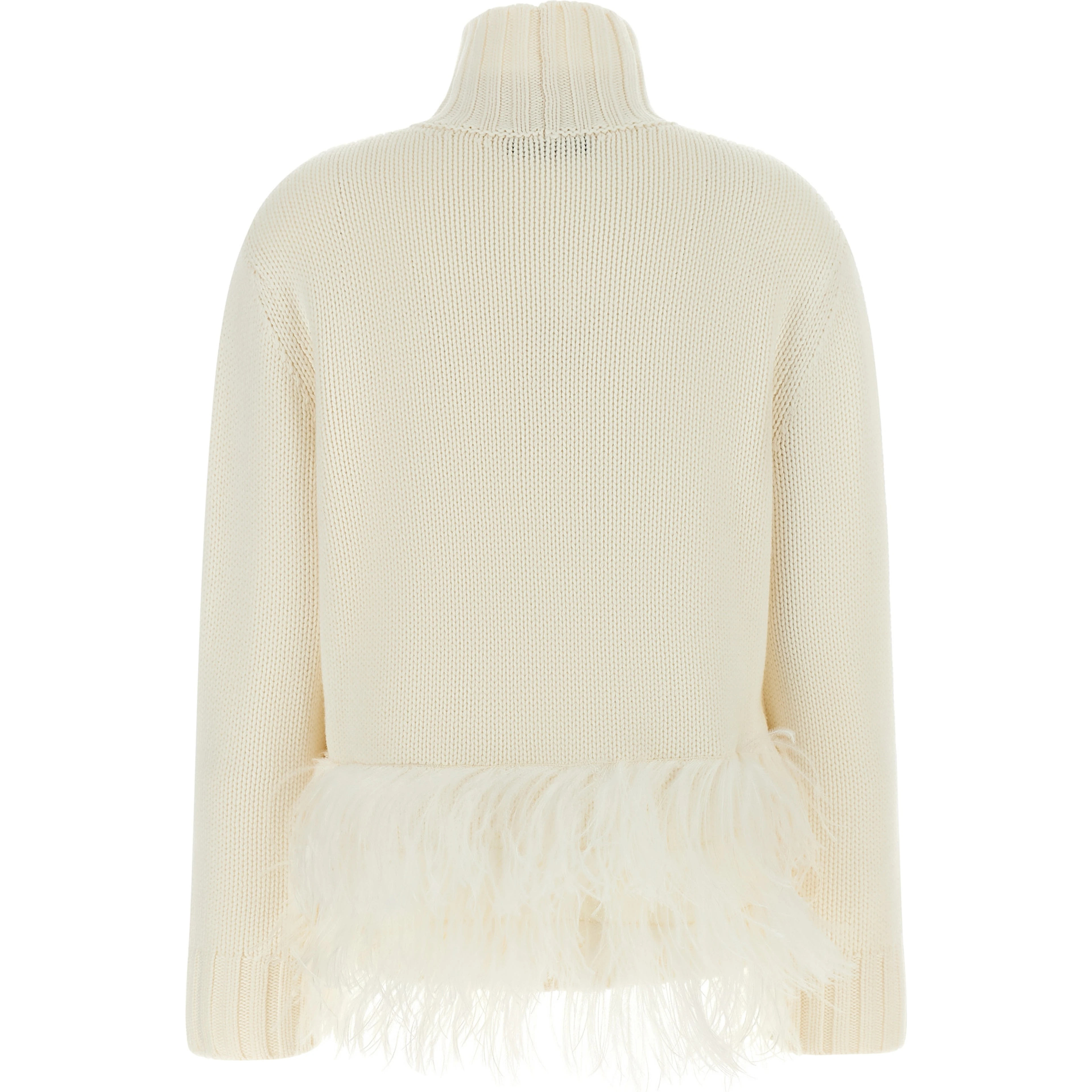 White Virgin Wool Cardigan