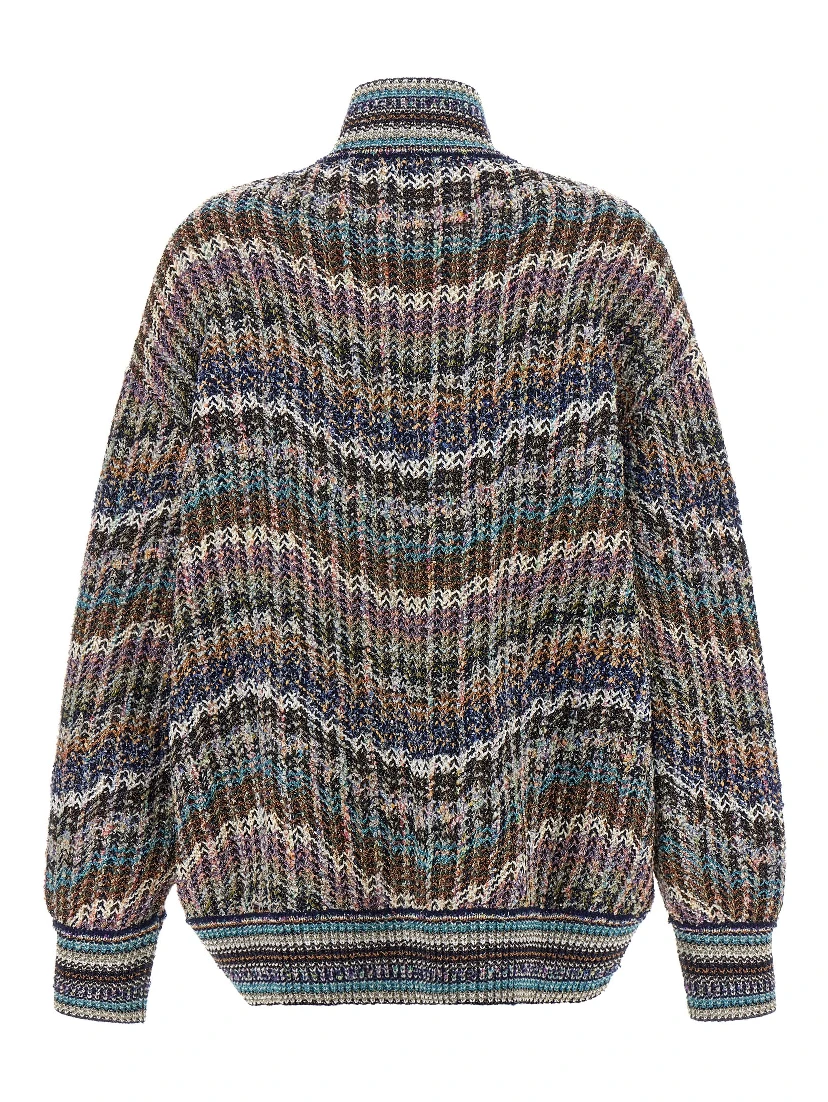 Multicolor Polyamide Cardigan