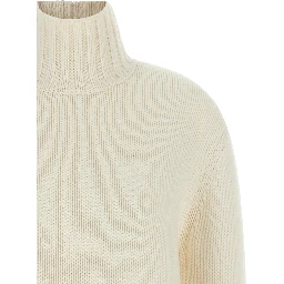 White Virgin Wool Cardigan